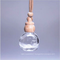 design empty transparent perfume diffuser container hanging car air freshener glass bottle